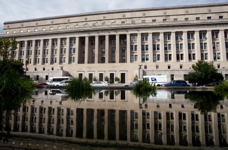 &copy; Reuters. The U.S. Interior Department building is shown in Washington