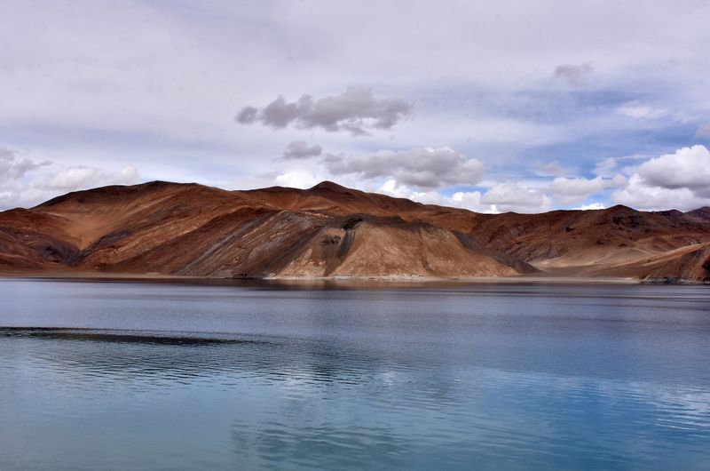 &copy; Reuters. FILE PHOTO: A view of Pangong Tso lake in Ladakh region