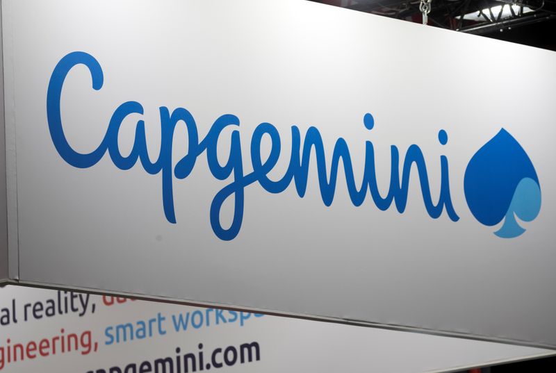 &copy; Reuters. The logo of Capgemini is pictured during the Viva Tech start-up and technology summit in Paris