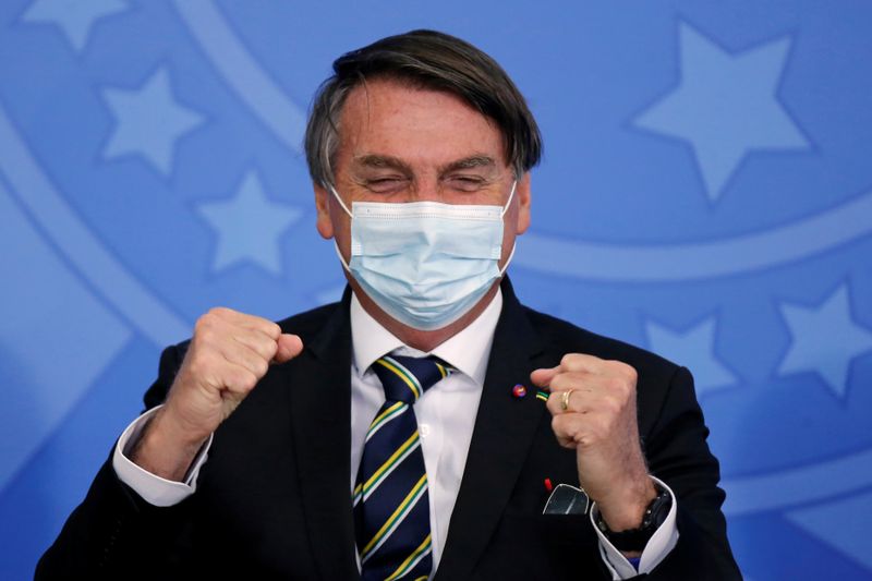 &copy; Reuters. Presidente Jair Bolsonaro durante cerimônia no Palácio do Planalto