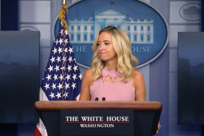 &copy; Reuters. White House Press Secretary Kayleigh McEnany gives a briefing