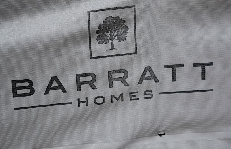 &copy; Reuters. FILE PHOTO: Branding is seen on a new Barratt Homes housing development near Warrington, Britain