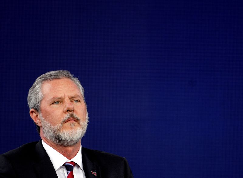 &copy; Reuters. FILE PHOTO: Liberty University President Jerry Falwell Jr., attends commencement in Lynchburg, Virginia