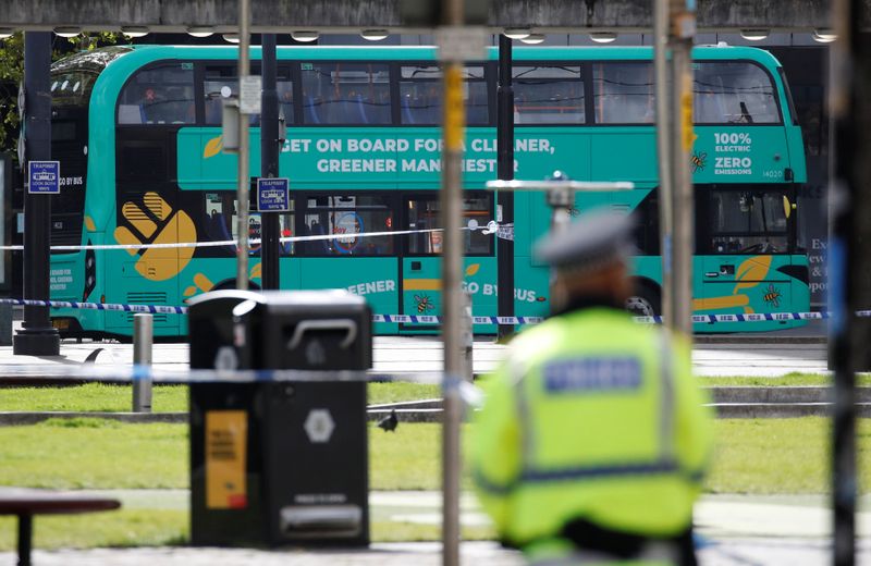 &copy; Reuters. Suspect package found on a bus in Manchester city centre