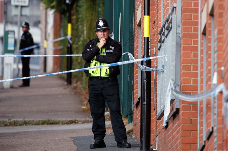 &copy; Reuters. Scene of reported stabbings in Birmingham