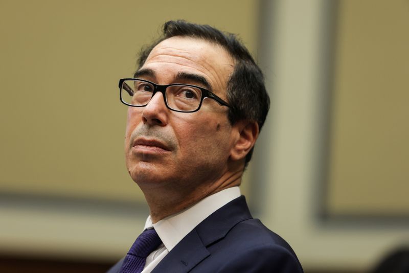 &copy; Reuters. U.S. Treasury Secretary Mnuchin testifies before House Select Subcommittee on the Coronavirus Crisis