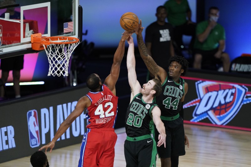 &copy; Reuters. NBA: Playoffs-Philadelphia 76ers at Boston Celtics