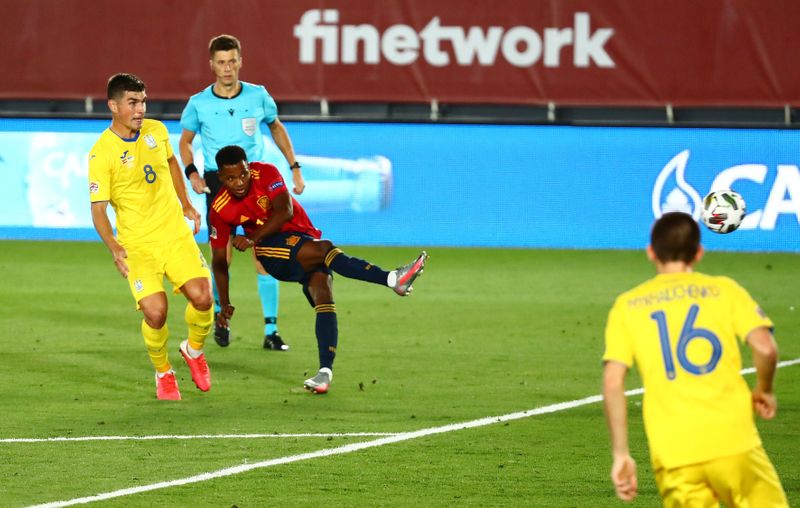 &copy; Reuters. UEFA Nations League - League A - Group 4 - Spain v Ukraine