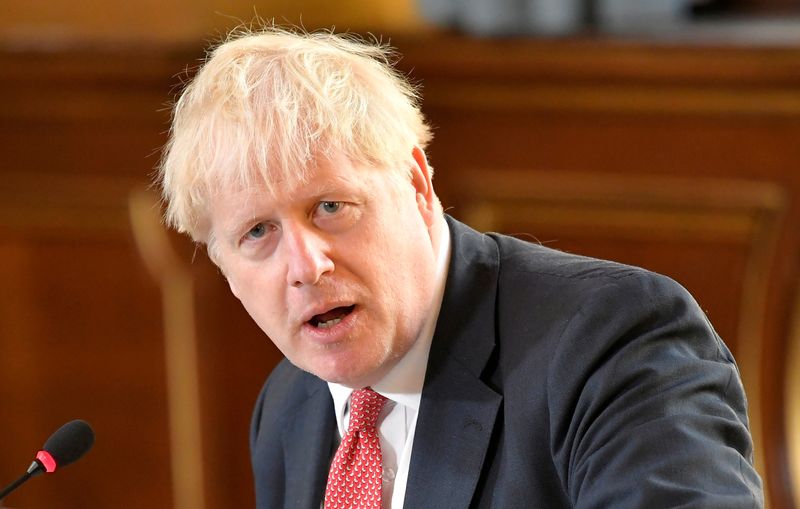 &copy; Reuters. FILE PHOTO: British Prime Minister Boris Johnson chairs a Cabinet meeting