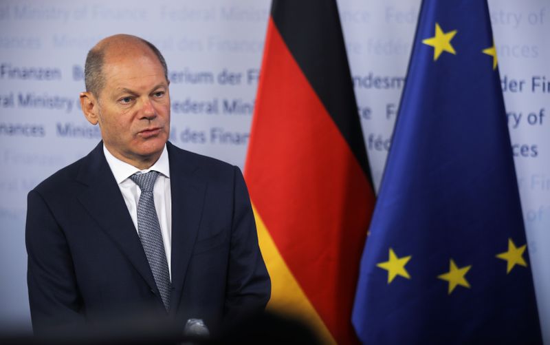 &copy; Reuters. German Finance Minister Scholz attends a Reuters interview in Berlin