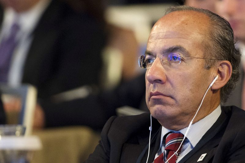 &copy; Reuters. FILE PHOTO: Former Mexican president Felipe Calderon attends the Clinton Global Initiative&apos;s annual meeting in New York