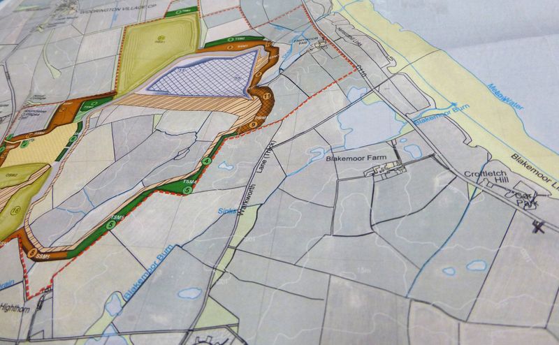 © Reuters. Map of the proposed Highthorn open cast site mining site in Northumberland