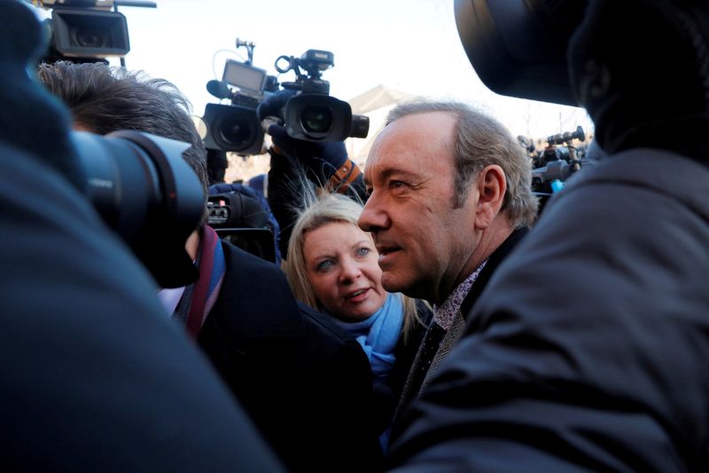 &copy; Reuters. FILE PHOTO: Actor Spacey arrives to face a sexual assault charge at Nantucket District Court