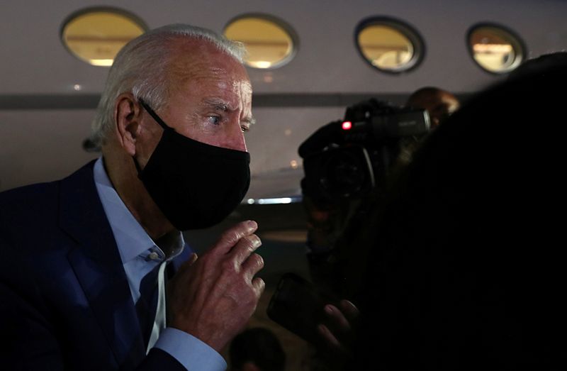 © Reuters. El candidato demócrata a la Casa Blanca, Joe Biden, durante su visita a Detroit