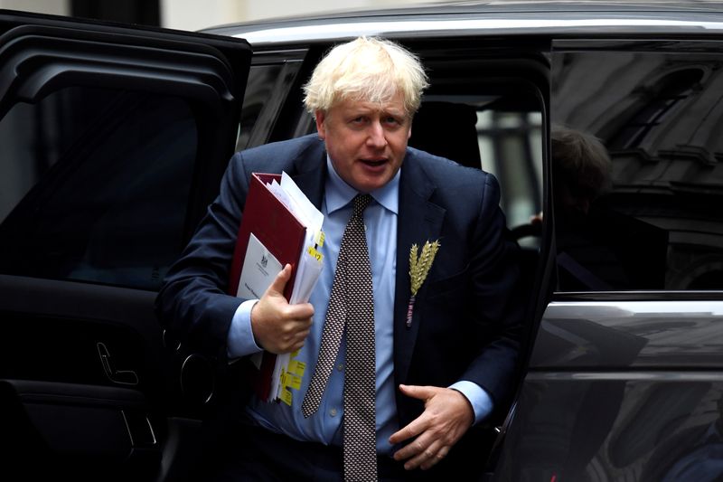 &copy; Reuters. Britain&apos;s Prime Minister Boris Johnson is seen outside Downing Street in London