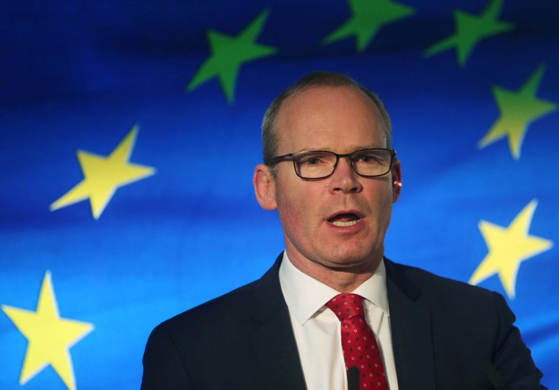 &copy; Reuters. Irish Minister for Foreign Affairs Coveney speaks at the launch of his party&apos;s manifesto for the Irish General Election in Dublin