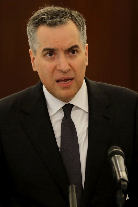 &copy; Reuters. أديب يجري مزيدا من المشاورات مع عون بشأن الحكومة اللبنانية الجديدة