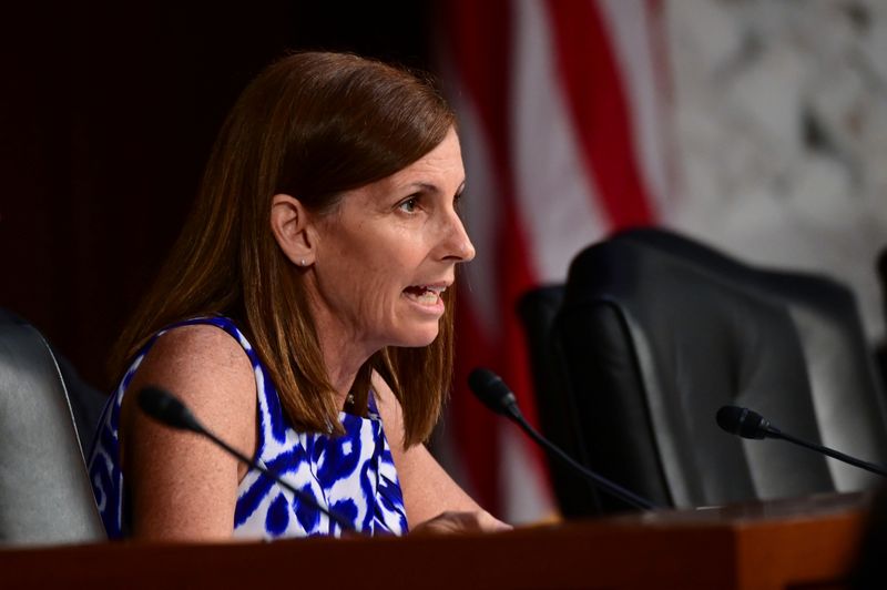 &copy; Reuters. McSally speaks during Facebook digital currency hearing