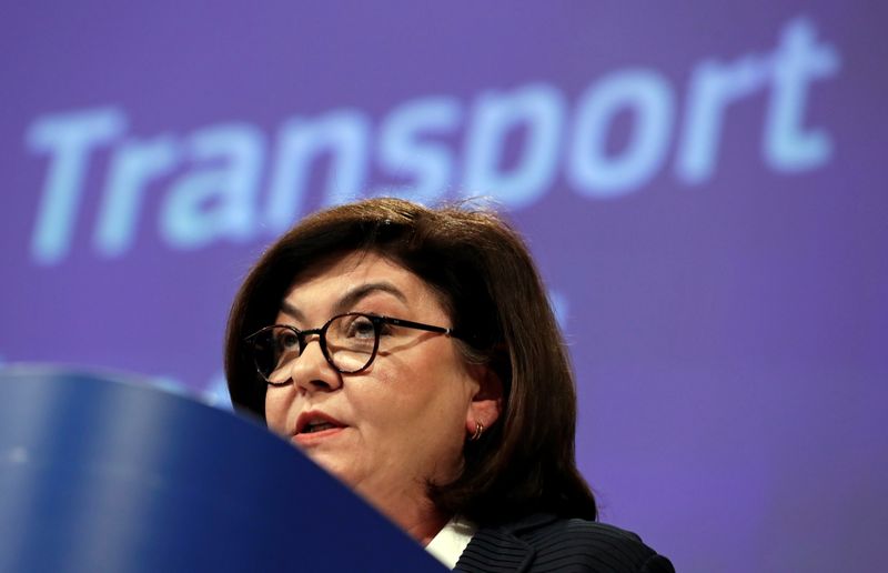 &copy; Reuters. News conference on tourism and transport at European Commission in Brussels