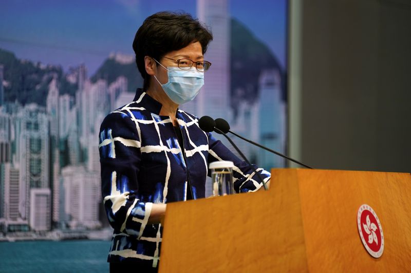 &copy; Reuters. Hong Kong&apos;s Chief Executive Carrie Lam holds a news conference in Hong Kong
