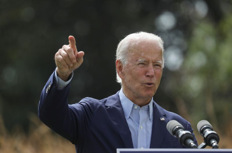 © Reuters. Democratic U.S. presidential nominee Biden holds campaign event in Wilmington, Delaware