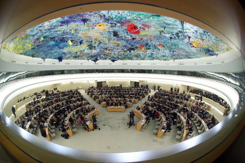 &copy; Reuters. Sessão do Conselho de Direitos Humanos da ONU em Genebra