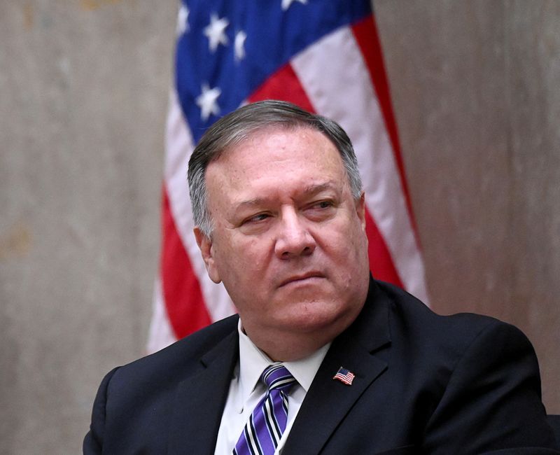 &copy; Reuters. U.S. Secretary of State Pompeo hosts third annual U.S.-Qatar Strategic Dialogue is held at the State Department in Washington