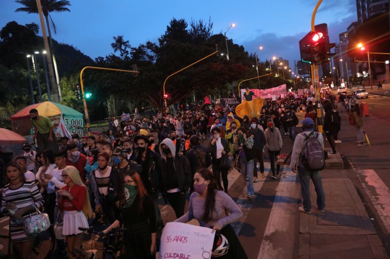 &copy; Reuters. Protest against the murders of transgender people in Colombia