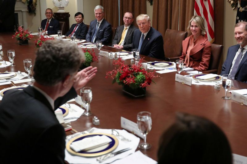 &copy; Reuters. FILE PHOTO: U.S. President Trump hosts luncheon with UN Security Council representatives at the White House in Washington