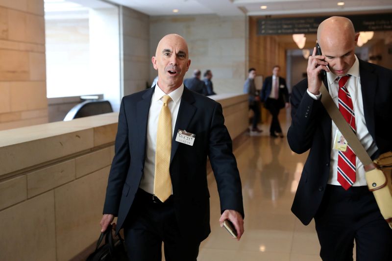 &copy; Reuters. State Department Inspector General Linick departs after briefing House and Senate Intelligence committees at U.S. Capitol in Washington