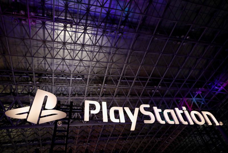 &copy; Reuters. The logo of Sony PlayStation is displayed at Tokyo Game Show 2019 in Chiba