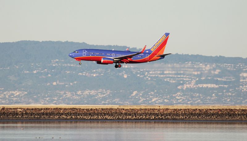 &copy; Reuters. FILE PHOTO: A Southwest Airlines Boeing 737-800 lands at San Francisco International Airport, San Francisco