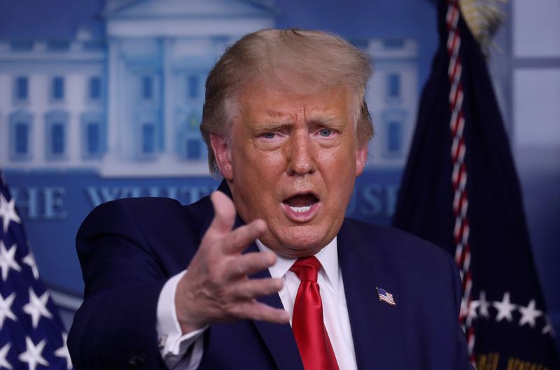 &copy; Reuters. U.S. President Trump holds news conference at the White House in Washington