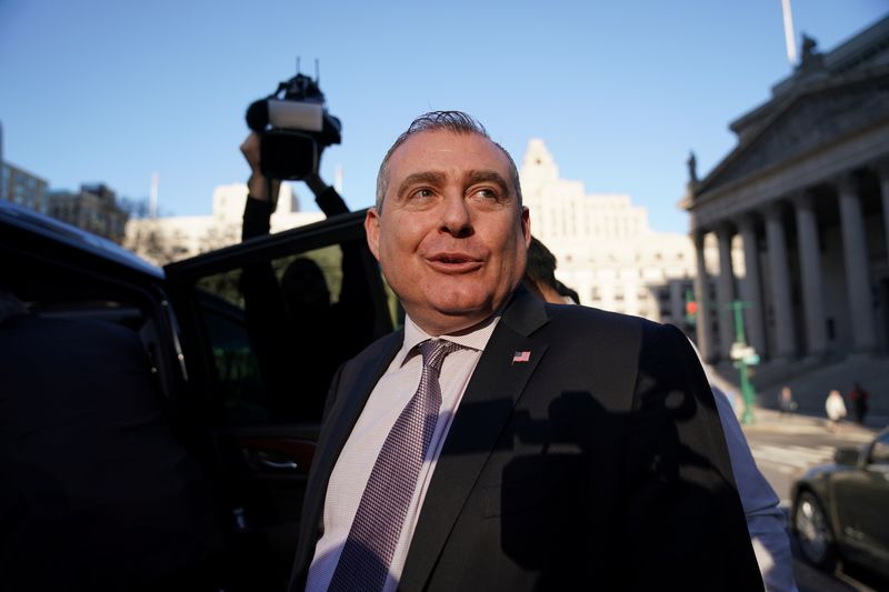 &copy; Reuters. Ukrainian-American businessman Lev Parnas leaves the Manhattan Federal Court in the Manhattan borough of New York