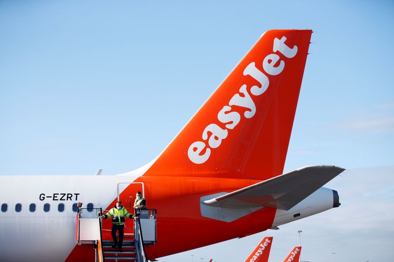 &copy; Reuters. EasyJet restarts its operations amid the coronavirus disease (COVID-19) outbreak at Gatwick Airport, in Gatwick