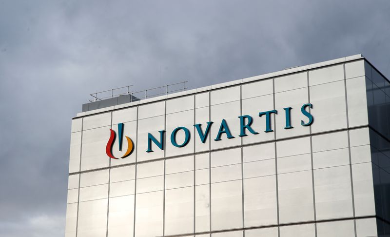 &copy; Reuters. FILE PHOTO: Logo is seen at new factory of Novartis in Stein