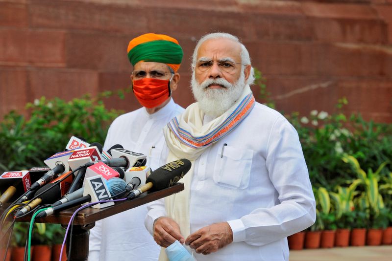 &copy; Reuters. India&apos;s PM Modi speaks to media in New Delhi