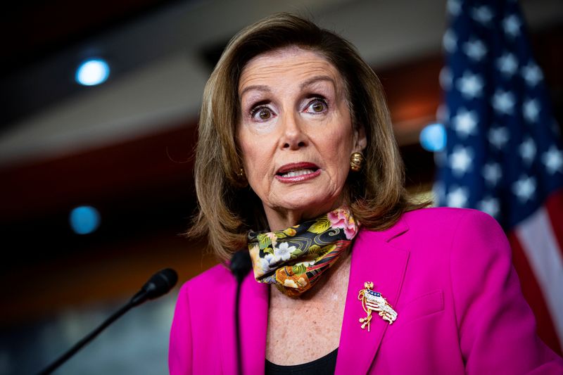 &copy; Reuters. U.S. House Speaker Nancy Pelosi (D-CA) speaks during a news conference on Capitol Hill