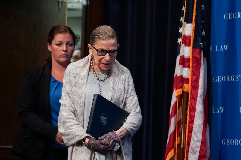 © Reuters. Justice Ginsburg Speaks at Georgetown University Law Center