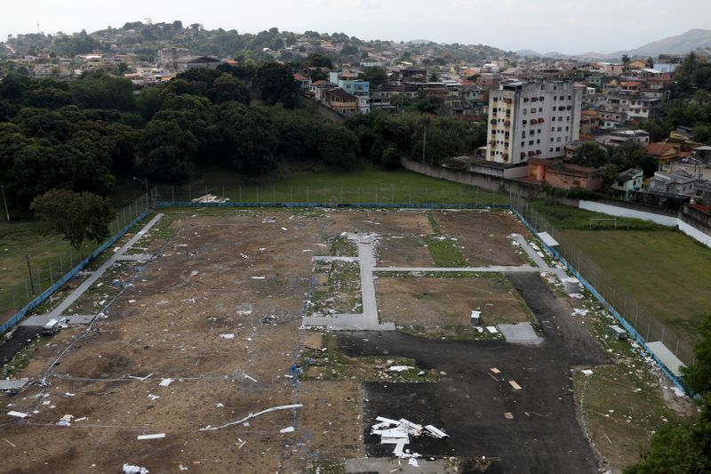 &copy; Reuters. Foto del lugar en el que se construyó el hospital de campaña Sao Goncalo, en Río de Janeiro, en medio de la pandemia de coronavirus