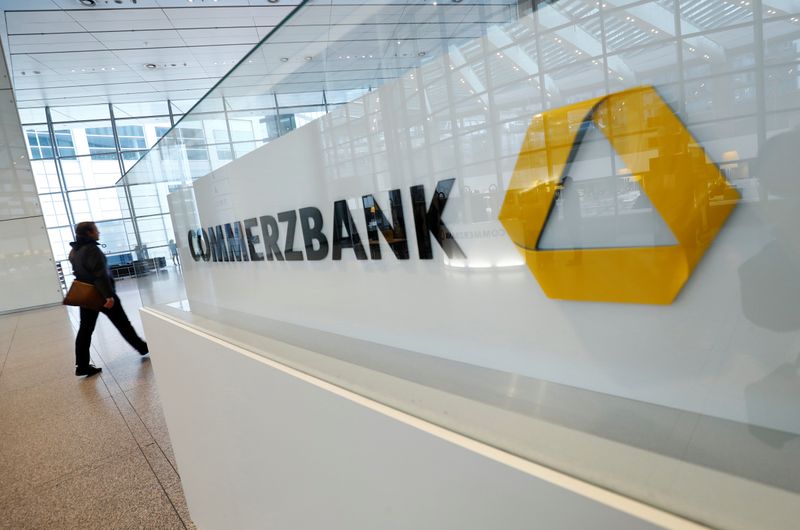 &copy; Reuters. Il logo Commerzbank AG a Francoforte