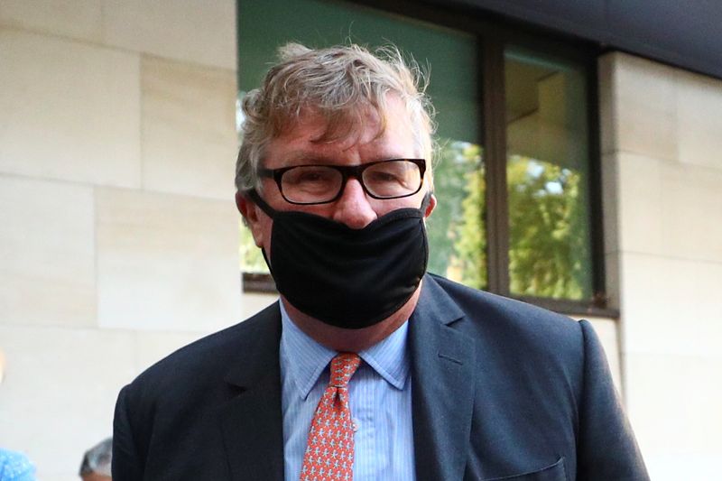 &copy; Reuters. Britain&apos;s Crispin Odey arrives at Westminster Magistrates Court in London