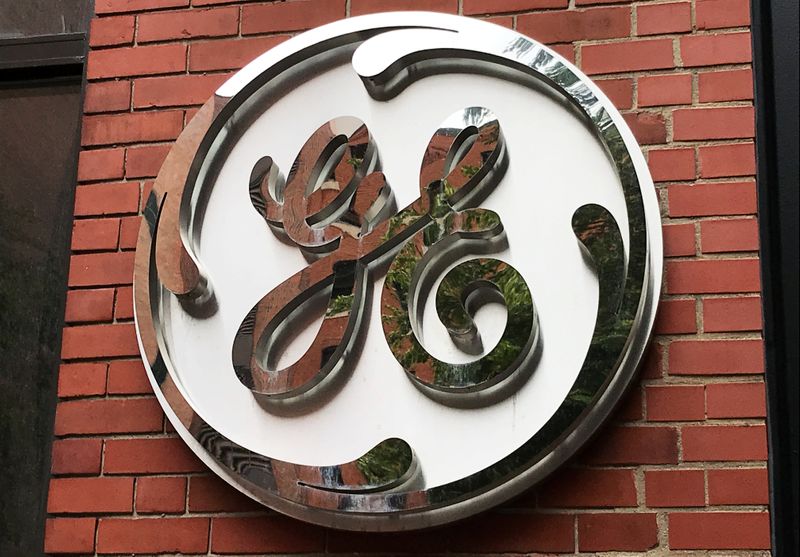 &copy; Reuters. The General Electric Co. logo is seen on the company&apos;s corporate headquarters building in Boston