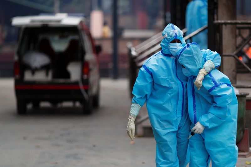 &copy; Reuters. FILE PHOTO: The spread of the coronavirus disease (COVID-19) in New Delhi