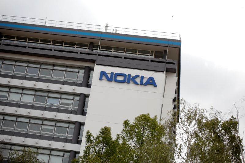 &copy; Reuters. Workers protest over job cuts at Nokia in France