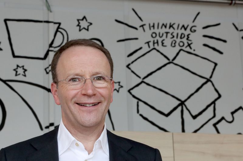 &copy; Reuters. CEO Schneider of Nestle smiles during the launch of Nestle R&amp;D Accelerator in Konolfingen