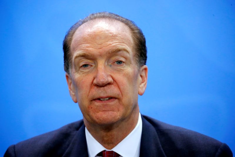 © Reuters. FILE PHOTO: World Bank Group President Malpass attends news conference after meeting at Chancellery in Berlin