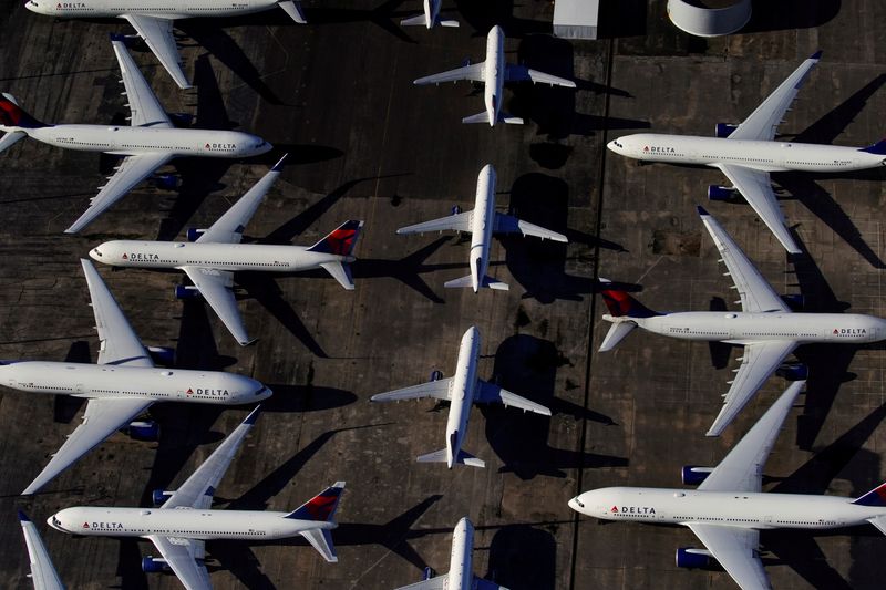 © Reuters. USA: LE SECTEUR AÉRIEN ESPÈRE UNE NOUVELLE AIDE DE 25 MILLIARDS DE DOLLARS