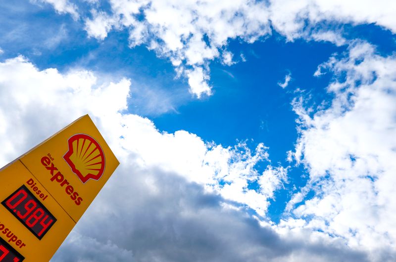 &copy; Reuters. The logo of Royal Dutch Shell is seen at a petrol station in Sint-Pieters-Leeuw,