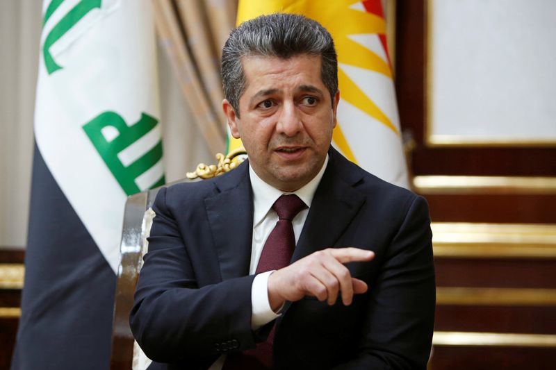 &copy; Reuters. رئيس وزراء إقليم كردستان العراق يندد بالهجوم الصاروخي على أربيل